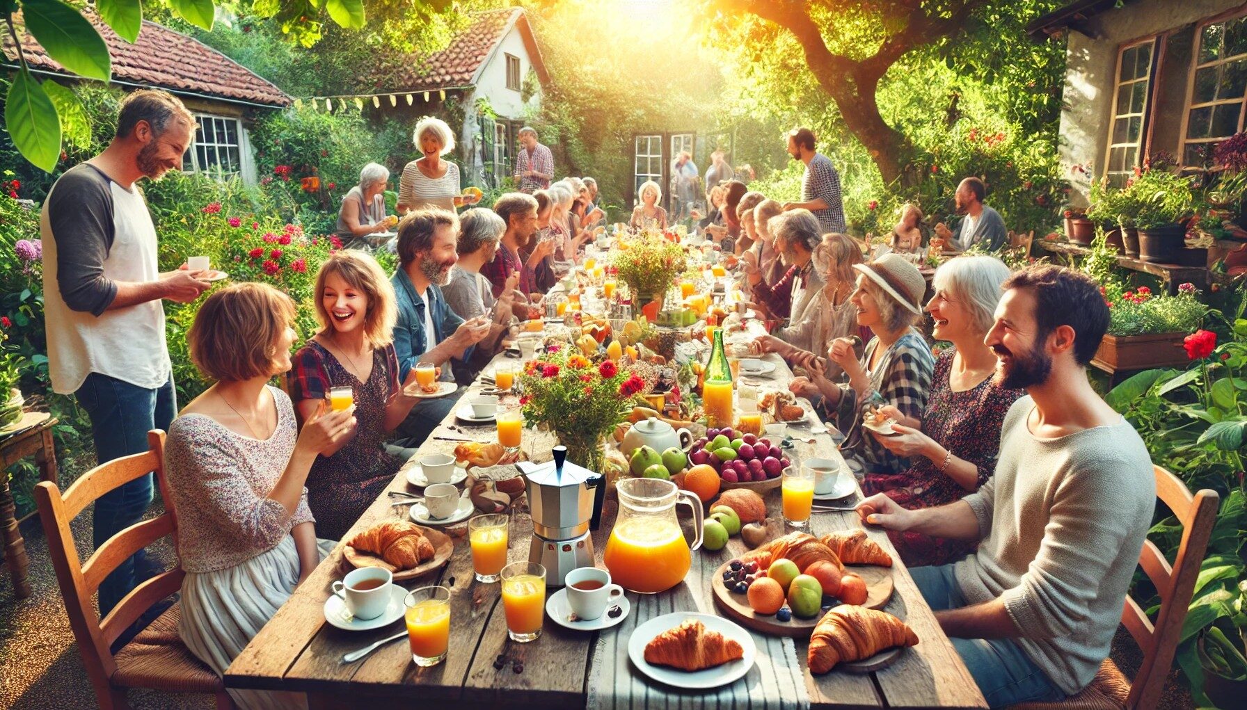 Frühstück im Garten